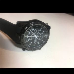 Black big faced watch